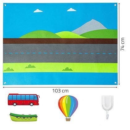 Obrázek z Plstěná výuková deska pro děti  - dopravní prostředky