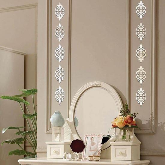 Obrázek z Zrcadlové samolepky ornamenty - stříbrné