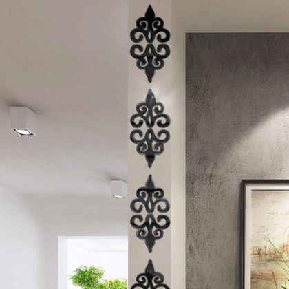 Obrázek z Zrcadlové samolepky ornamenty 10 ks - černé