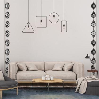 Obrázek z Zrcadlové samolepky ornamenty 10 ks - černé