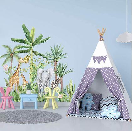 Obrázek z Dětské samolepky na zeď - zvířata z džungle