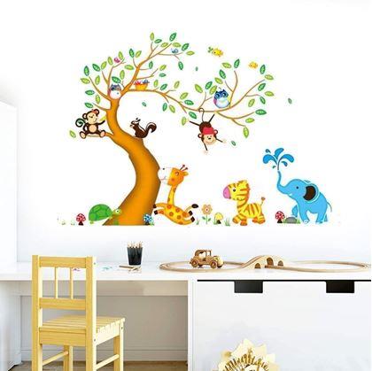 Obrázek z Dětské samolepky na zeď - zvířátka