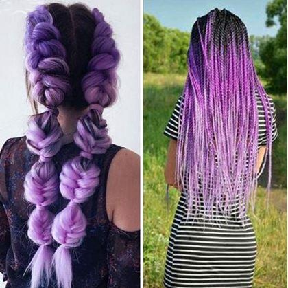 Obrázek z Vlasový příčesek ombré - fialový