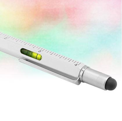 Obrázek z Víceúčelové pero 6v1: propiska, stylus, pravítko, vodováha, 2x šroubovák