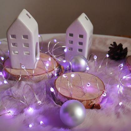 Obrázek z Světelný řetěz s dálkovým ovladačem, barevné/teplé/studené světlo, 5 m