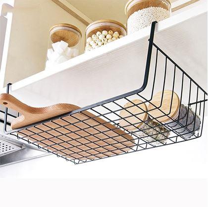 Obrázek z Přídavný závěsný kovový košík - černý