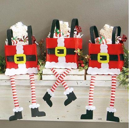 Obrázek Vánoční dekorativní dárková taška - Santa