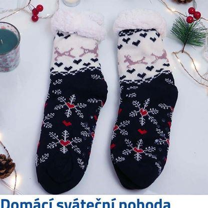 Obrázek Vánoční hřejivé ponožky s kožíškem