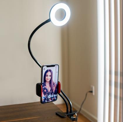 Obrázek z Selfie držák na telefon s LED přisvícením