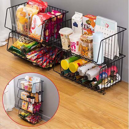 Obrázek z Stohovatelný třípatrový kovový organizér