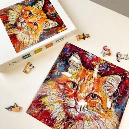 Obrázek Dřevěné kočičí puzzle