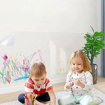 Obrázek z Statická transparentní ochranná a omyvatelná fólie na stěnu 60x200 cm