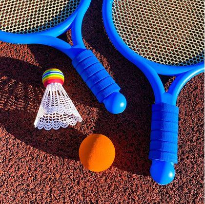 Obrázek z Dětská sada na badminton - pálky, míček, košíček