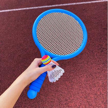 Obrázek z Dětská sada na badminton - pálky, míček, košíček