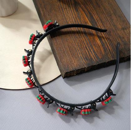 Obrázek z Dětská čelenka se sponkami - jahůdky