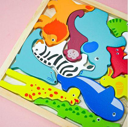 Obrázek z Dřevěné puzzle - zvířátka