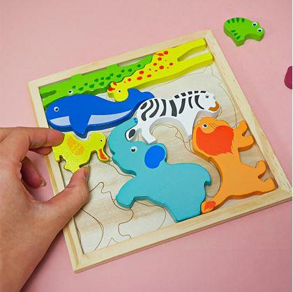 Obrázek z Dřevěné puzzle - zvířátka