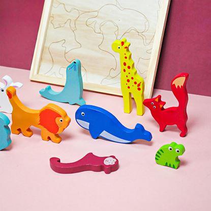 Obrázek Dřevěné puzzle - zvířátka