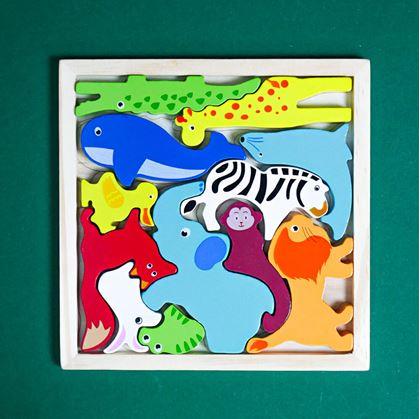 Obrázek z Dřevěné puzzle - zvířátka