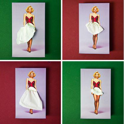 Obrázek z Papírové kapesníky v krabičce - dáma v šatech