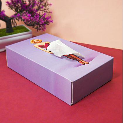 Obrázek z Papírové kapesníky v krabičce - dáma v šatech