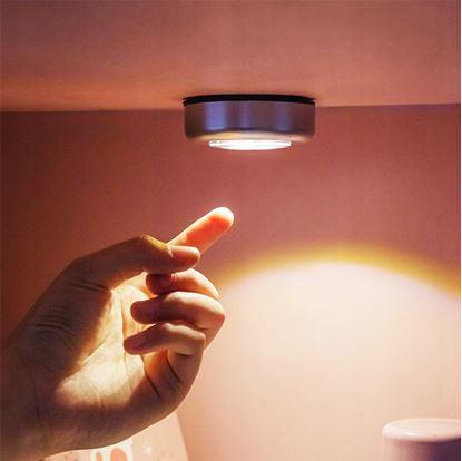 Obrázek Samolepící lampička 3 LED stříbrná