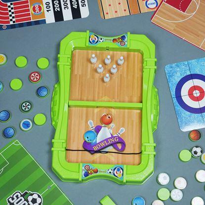 Obrázek Sada sportovních stolních her 6v1 - fotbal, basketbal, curling, závody, kuželky, bowling