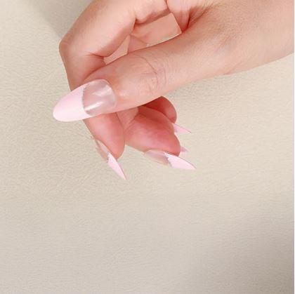 Obrázek z Elegantní samolepky na nehty - francouzská manikúra - růžová 