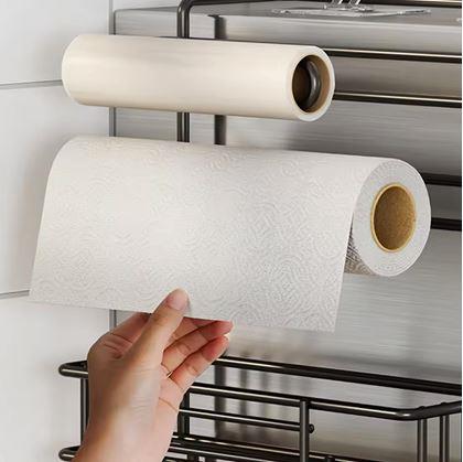 Obrázek z Kovový organizér na lednici černý