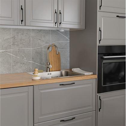 Obrázek z PVC samolepicí podlahové čtverce 30x30 cm - světle šedý mramor