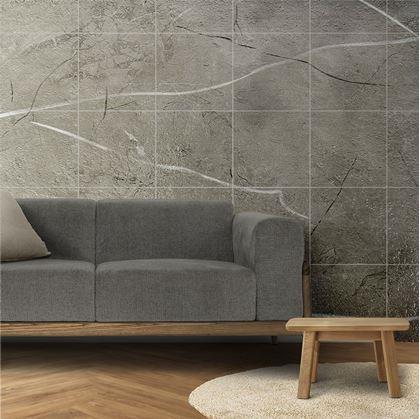 Obrázek z PVC samolepicí podlahové čtverce 30x30 cm - světle šedý mramor