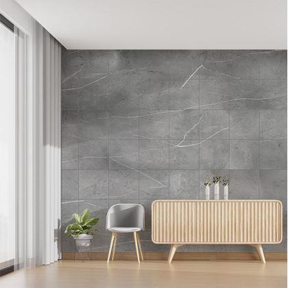 Obrázek z PVC samolepicí podlahové čtverce 30x30 cm - světle šedý mramor