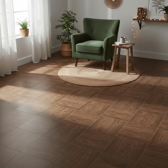 Obrázek z PVC samolepicí podlahové čtverce 30x30 cm - dřevo