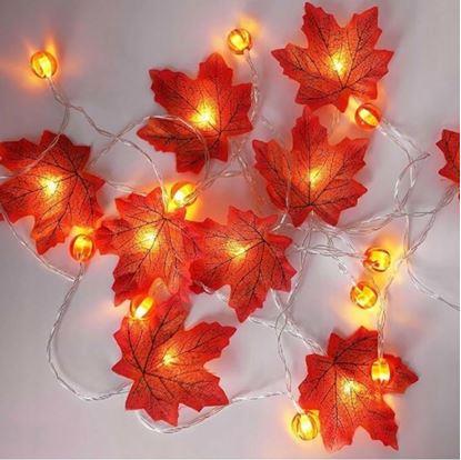 Obrázek LED světelný řetěz - podzimní listí 