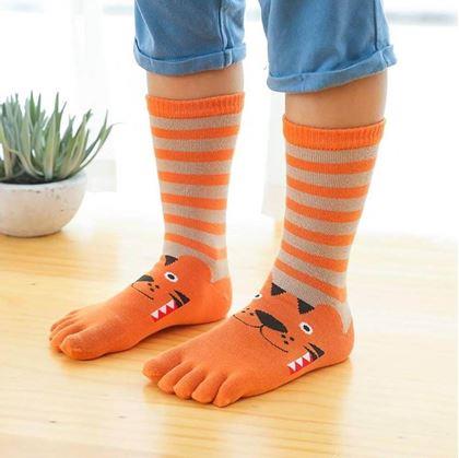 Obrázek z Dětské prstové ponožky - vel. 15-19 cm - tygřík