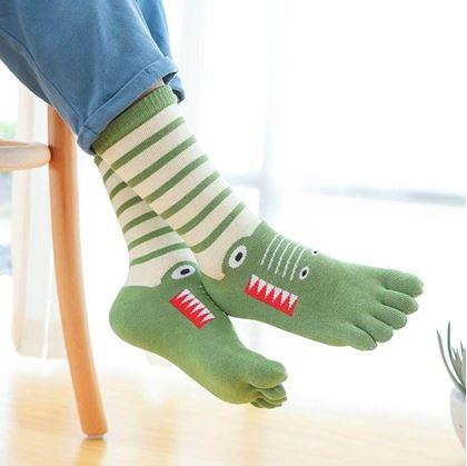 Obrázek z Dětské prstové ponožky - vel. 15-19 cm - krokodýl