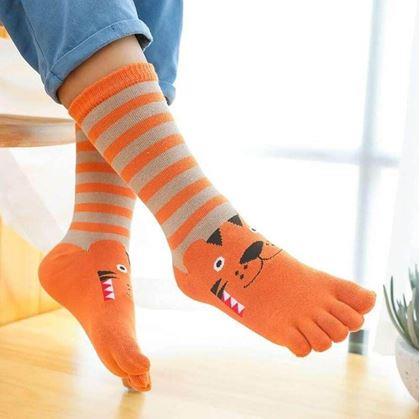 Obrázek z Dětské prstové ponožky - vel. 15-19 cm - tygřík