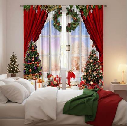 Obrázek z Vánoční závěsy 2 ks 66x150 cm