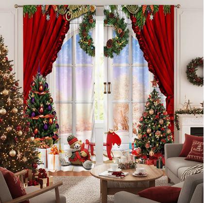 Obrázek z Vánoční závěsy 2 ks 66x150 cm