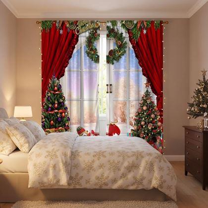 Obrázek z Vánoční závěsy 2 ks 130x210 cm