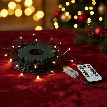 Obrázek z Vánoční LED osvětlení s dálkovým ovladačem - bez motání s rovnoměrným rozložením světýlek
