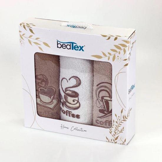 Obrázek z Dárková sada froté ručníků 3 ks - káva