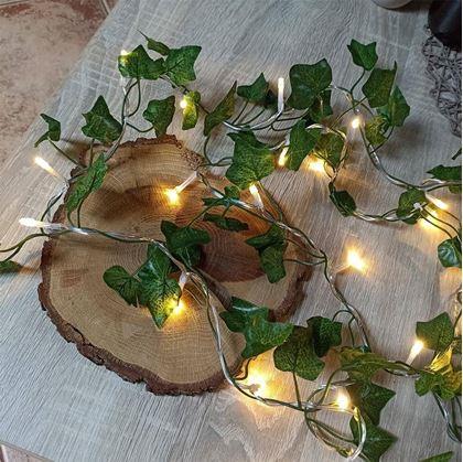 Obrázek z Světelný řetěz 2 m - zelené listy