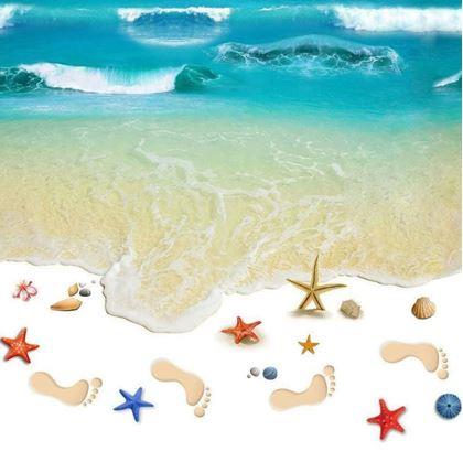 Obrázek z 3D samolepky na podlahu - pláž