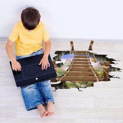 Obrázek 3D samolepky na podlahu - propast