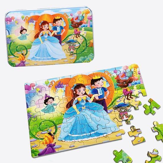 Obrázek z Dětské puzzle v plechové krabičce - království