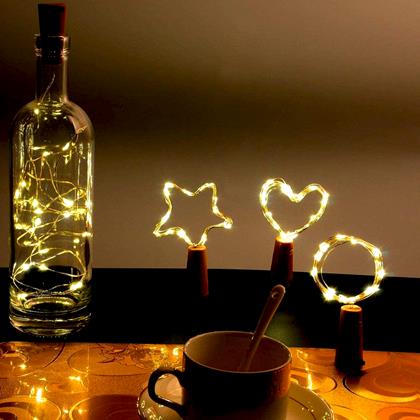 Obrázek z LED světelný řetěz do lahve s korkem 2 m