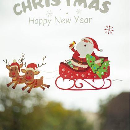 Obrázek z Vánoční nálepky na okno - Santa Claus