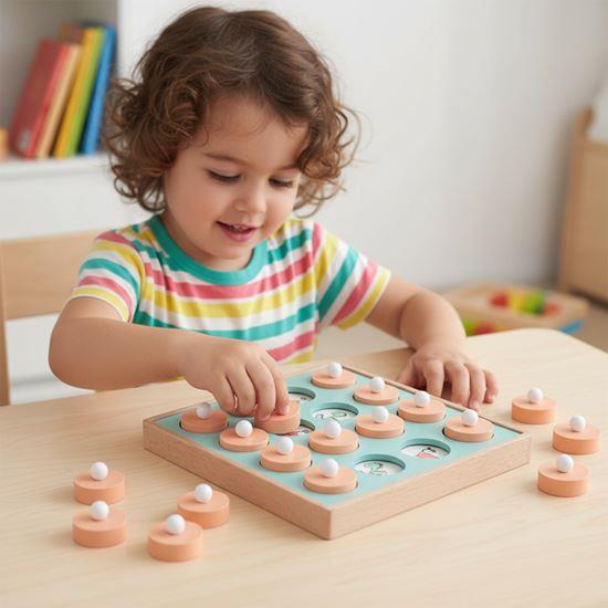 Obrázek z Dřevěná paměťová hra s vyměnitelnými obrázky