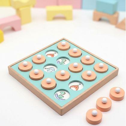 Obrázek z Dřevěná paměťová hra s vyměnitelnými obrázky